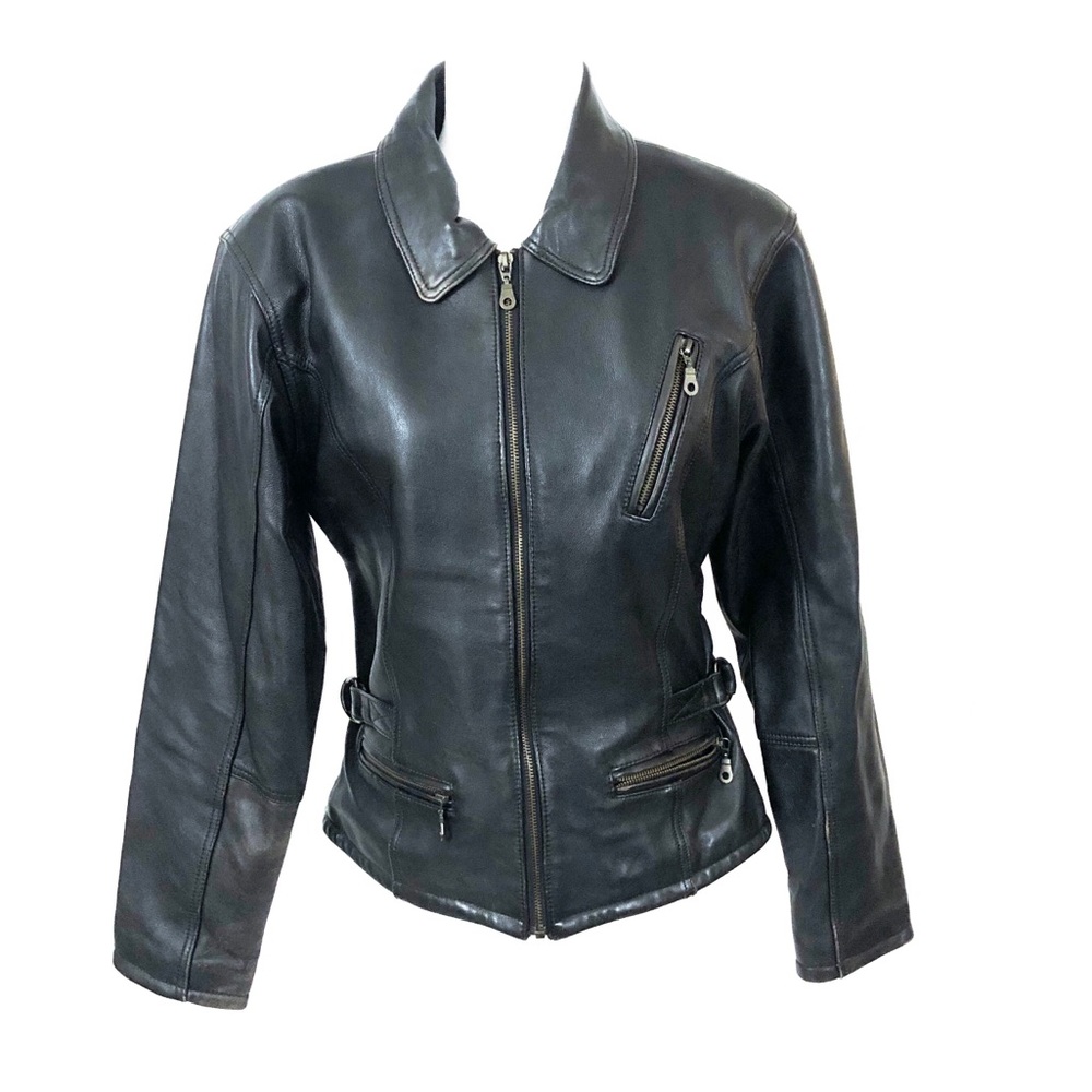 Back Bay Leather Design Jacket Size Small